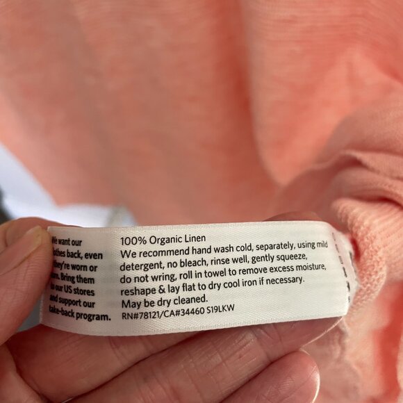 Eileen Fisher Pink Organic Linen knit T shirt - Picture 3 of 4